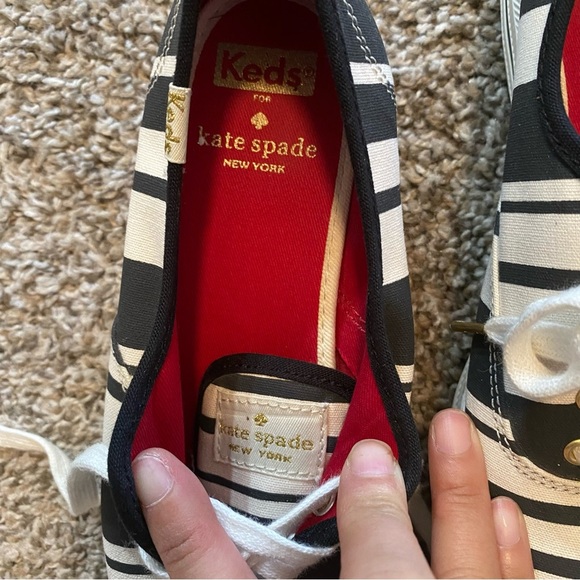 Keds + Kate Spade Striped Sneakers Size 6.5 - Picture 4 of 10